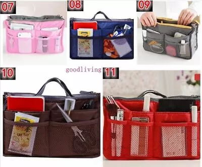 Women Lady Travel Bag Purse Handbag Make Up Cosmetic Bag Zipper Liner Organiser • £3.85