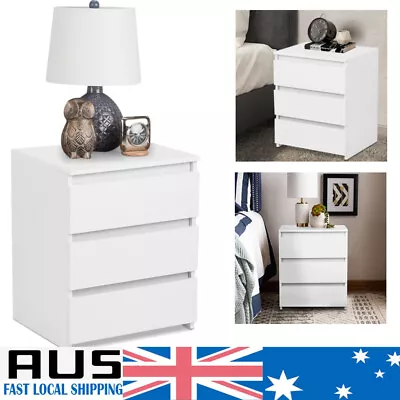 AU Bedside Tables Drawers Side Table Wood Nightstand Storage Cabinet Bedroom • $71.98