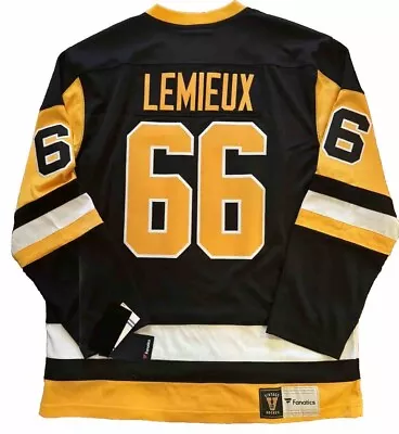Mario Lemieux 66 Pittsburgh Penguins Throwback Vintage Jersey Large L New W/tags • $85