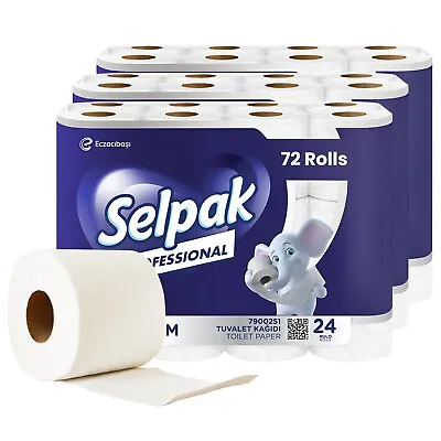 Toilet Rolls Bulk Buy 3 Ply Toilet Paper 72 Loo Rolls Luxuriously Soft & Strong • £24.99