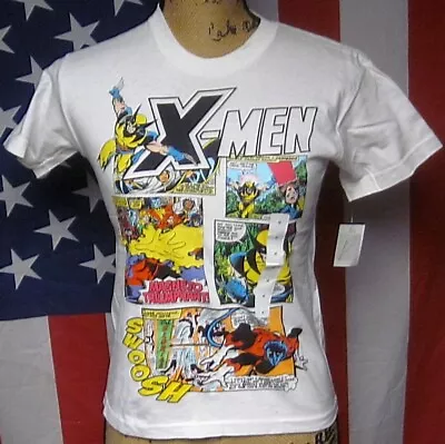 X-MEN Youth Med T Shirt 1978 Throwback Marvel Tee 2009 Wolverine NWT Cyclops OG • £28.11