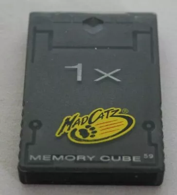 Mad Catz Nintendo GameCube Black 1X Memory Cube Memory Card Tested Works! • $6