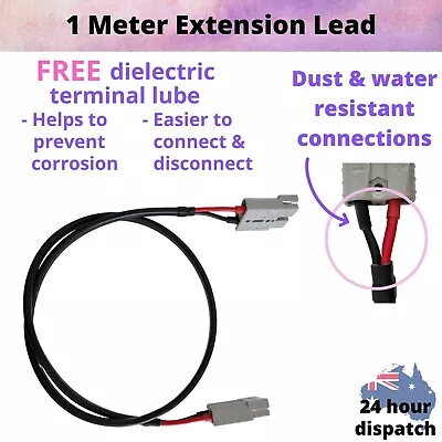 Anderson Plug Genuine Extension Lead 1 Meter Long 50amp 6mm Cable Lead 1 Meter • $22.97