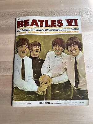 Vintage  Beatles VI Songbook - Vocal Album With Guitar Diagrams 1964 • $24.99