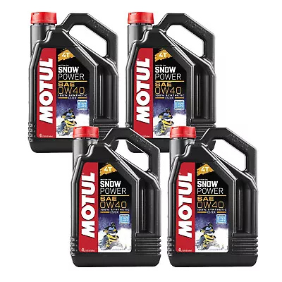 Motul Snowpower SAE 0W-40 16L 4T Motor Oil 4 Stroke 4 X 4L • $184.95