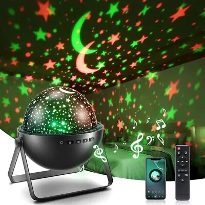 Star Projector Night Light For Kids Room Bluetooth Speaker+Remote Star Night • $20.63