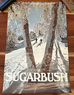 Vintage Ski Poster - Sugarbush Vermont 20” X 30” Great Condition • $16.56