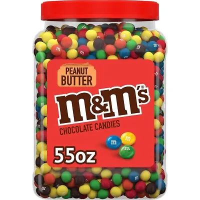 M&M'S Peanut Butter Milk Chocolate Candy Bulk Jar 55 Oz • $25.99