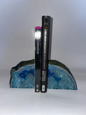 £20 • Buy Genuine Blue Geode Bookends/Blue Crystal Bookends