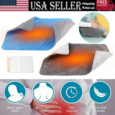 Electric Heating Pad For Back Pain Cramps Relief Ultra-Soft W/Moist Heat Therapy • $16.29