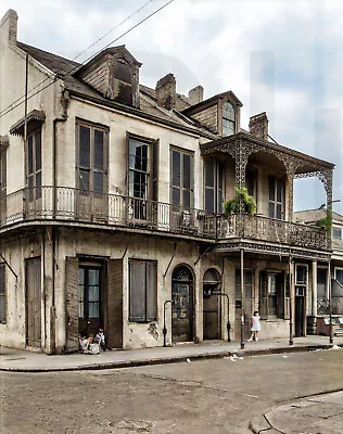 1937 New Orleans 1300 Royal Street 14 X 11  Photo Print • $16.96