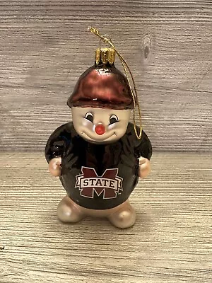 MISSISSIPPI STATE BULLDOGS GLASS SNOWMAN ORNAMENT Collegiate • $19.99