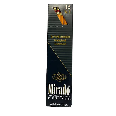 *MINT* Vintage 12 Count Mirado No. 2 1998 Pencils USA 100% Premium Cedar New • $14.77