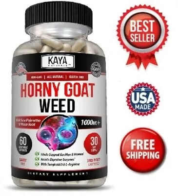 Horny Goat Weed For Men & Women-with Maca Saw Palmetto Ginseng L-Arginine • $9.99