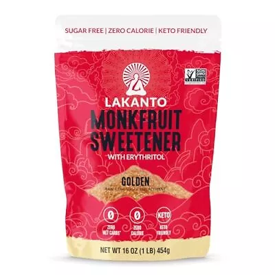 Lakanto Golden Monk Fruit Sweetener With Erythritol - Raw Cane Sugar Substitu... • $15.53