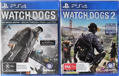 Watch Dogs And Watch Dogs 2 Game Bundle PS4 • $34.95