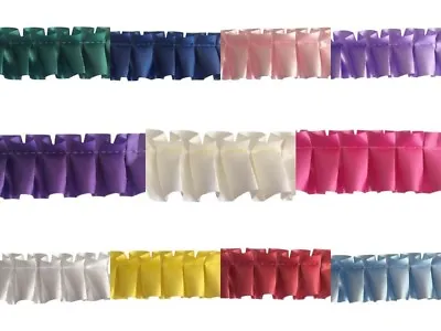 Ribbon Easy Pleat In 24 Colours 3 Lenghts Pre Pleated Ribbon Saves Time • £9.99