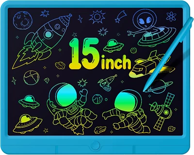 $50.27 • Buy LCD Writing Tablet 15 Inch, Colorful Erasable Doodle Board Drawing Pad, Magic Dr