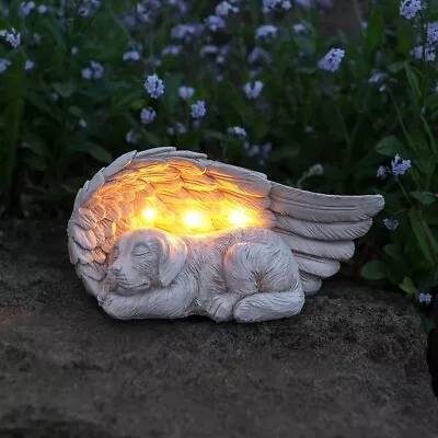 20cm Solar LED Lit Dog Pet Memorial Light Waterproof Garden Outdoor Decoration • £17.99