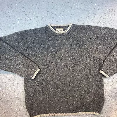 WOOLRICH Vintage Crew Neck Sweater Mens XL Wool Nylon Gray Long Sleeve Pullover • $34.99