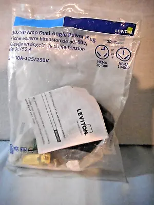 $12.99 • Buy Leviton 30/50 Amp Dual Angle Power Plug Cat No. 287