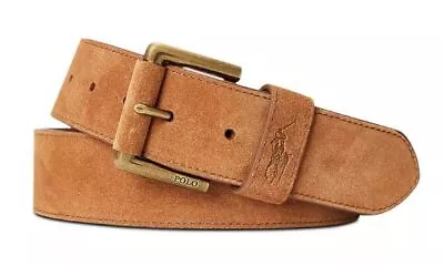 Polo Ralph Lauren Men's Suede Roller Buckle Belt Tan US 42 • $59.55