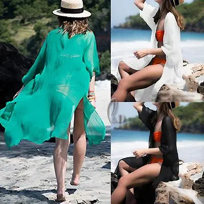 AU SELLER Oversize Kaftan Long Top Cardigan Beach Kimono Cover Up Sw074 • $19.99