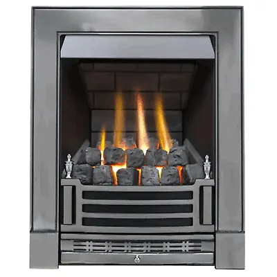 £261.99 • Buy Focal Point Finsbury Satin Chrome Freestanding Fireplace Electric LED Fire Flame