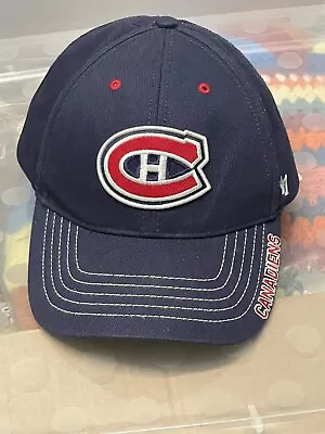 Montreal Canadiens Adjustable Hat Cap Blue NHL ‘47  EUC NICE • $11.99