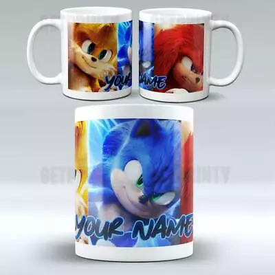 Personalised Sonic The Hedgehog Cup Mug -  Add Your Name - Tails Knuckles • £9.95