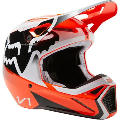 NEW Fox V1 Leed FLO Orange Motocross Dirt Bike Helmet • $199