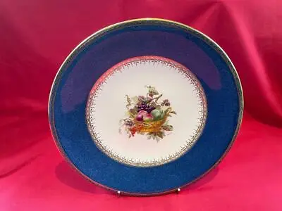 Wedgwood Powder Blue With Fruit Basket Centre - Plate (Signed F. H. Cox) • £29.50