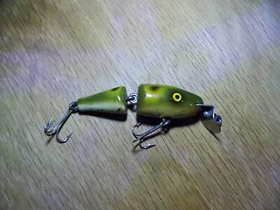 Vtg J.C. Higgins Jointed Minnow Wood Lure  SIGNED  Approx 2.5  Body   7/24 • $19.85