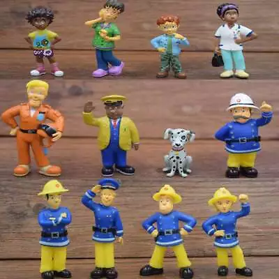 12Pcs/Set Fireman Sam Action Figures PVC Model Cartoon Doll Kids Toy Gift AU • $17.35