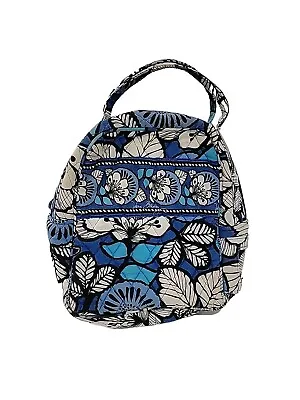 Vera Bradley Womens Lunch Bag  Blue Floral Insulated Quilted ID Pocket Preowned • $11.99