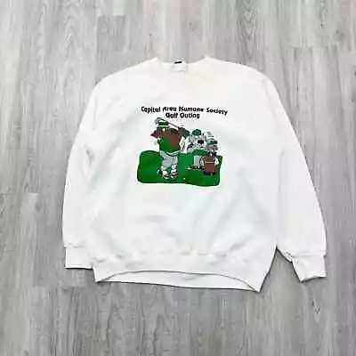 VINTAGE 90s Humane Society Dog Cat Kitten Crewneck Sweatshirt Size 2XL XXL  • $17.99