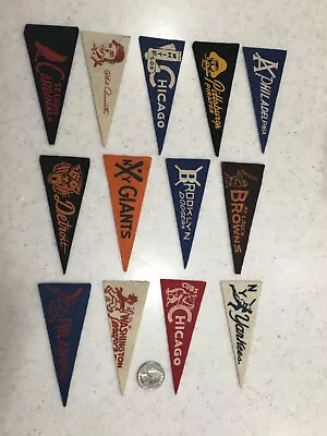 1950 American Nut & Chocolate Mini Pennants Collection Of 13 (Phil Cavarretta) • $34