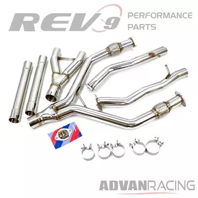 Stainless Y-Pipe Exhaust Piping Kit 2-1/2 Into 3 Inch Q50 V6 Twin-Turbo Bolt On • $420