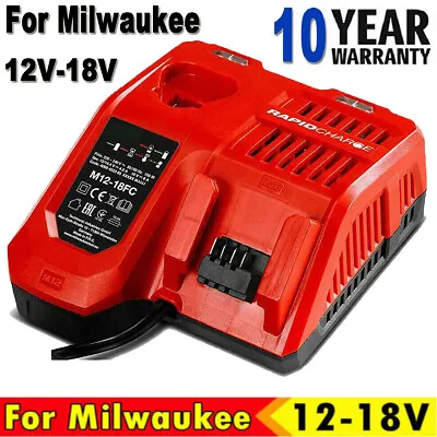 12-18V Rapid Charger M12-18C For Milwaukee M-12 M-18 48-11-1850 Li-ion Battery • $21.92