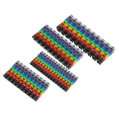 100/150 Pcs Cable Markers Colourful C-Type Number Tag Label For Wire 1.5-6mm • £4.31