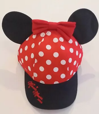 Disney Parks Disneyland Mini Mouse Ears XOXO Polka Dot Adjustable Size Cap / Hat • $12.45