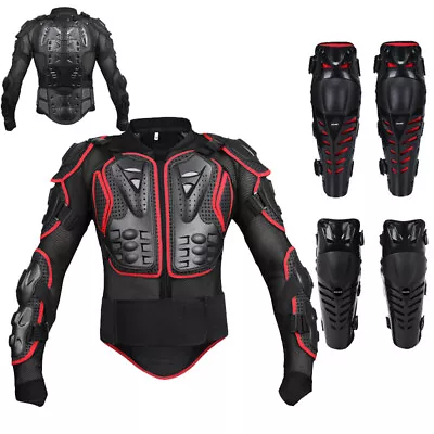 Full Body Armor Motorcycle Jacket Motocross Racing Spine Chest Protecto Gear • $28.52