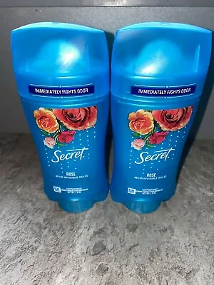£19.95 • Buy Secret Invisible Solid Antiperspirant Deodorant Rose 2.6oz 2 Pack