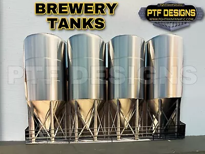 O Scale BREWERY TANKS Building Flat/ Front- Scratch Built Lionel MTH • $16.99