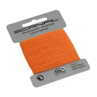 Scanfil 15M Mending Darning Wool Repair Thread Holes Yarn Jumper Sock Orange  • £2.49