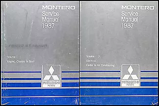 1987 MItsubishi Montero Shop Manual 2 Volume Set Repair Service Books • $136.95
