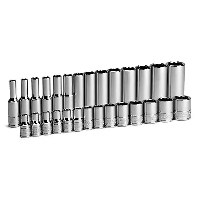 Capri Tools 1/4 In. Drive 12-Point Socket Set 4-15 Mm Metric 28-Piece • $34.99