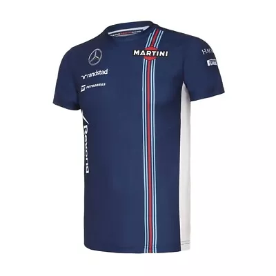 T-SHIRT Ladies Williams Martini F1 Formula One 1 Mercedes Navy Tee US • $26.99