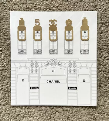 Chanel VIP Gift 5 Pcs Bookmark Set Metal Gold Bookplate • $29