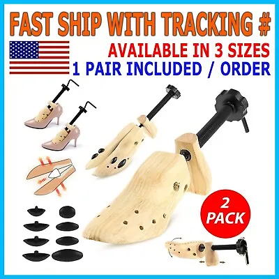 2-Way Wooden Adjustable Shoe Stretcher Expander Men Women Boot Size US 4-14 • $16.95